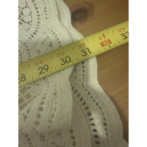 ADIVA Cream Crochet Lace V Neck Tunic Top Plus Size 1X - Picture 5 of 5